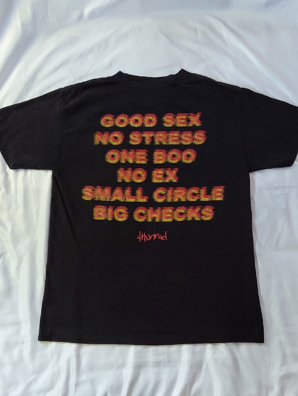 4Hunnid Good Sex Tee Black Red Orange Mens M